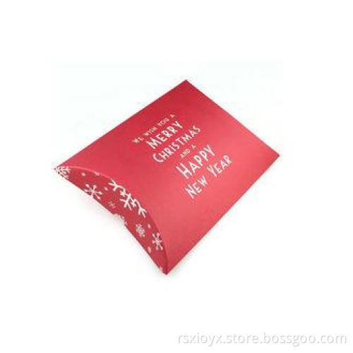 Christmas Pillow Box Matt Lamination Art Paper / Kraft Pape